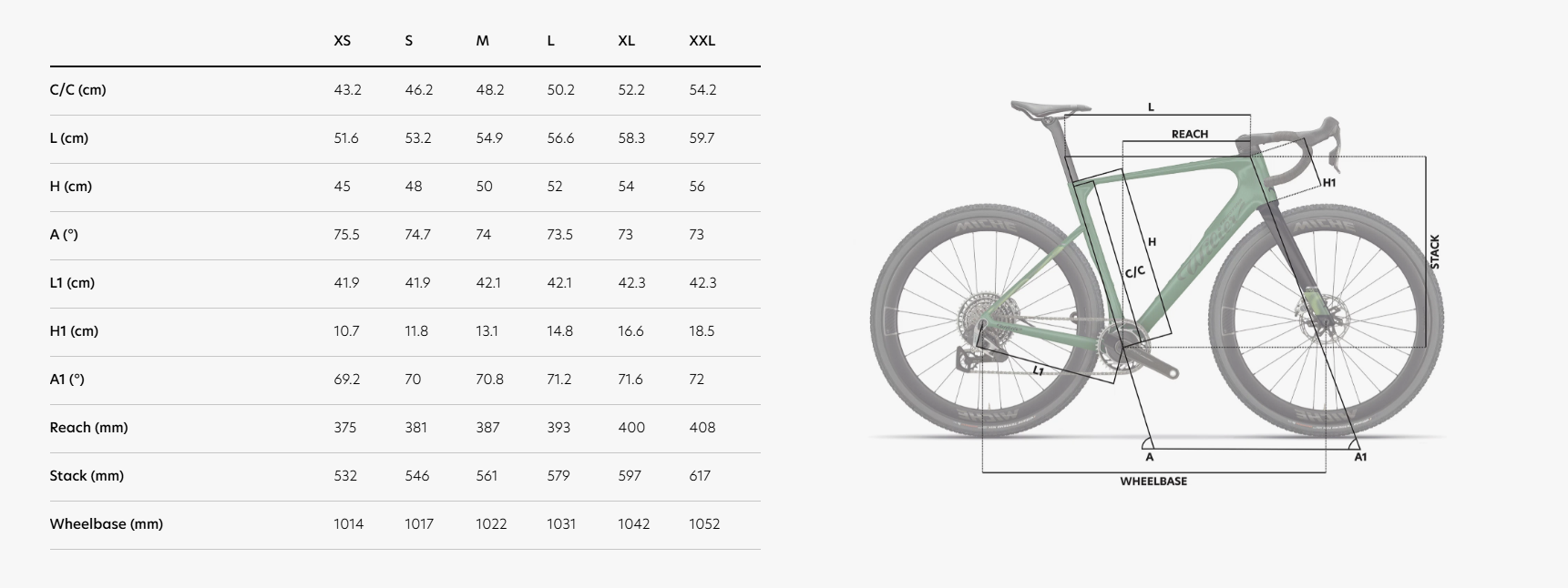 Wilier Rave 2026 geometry